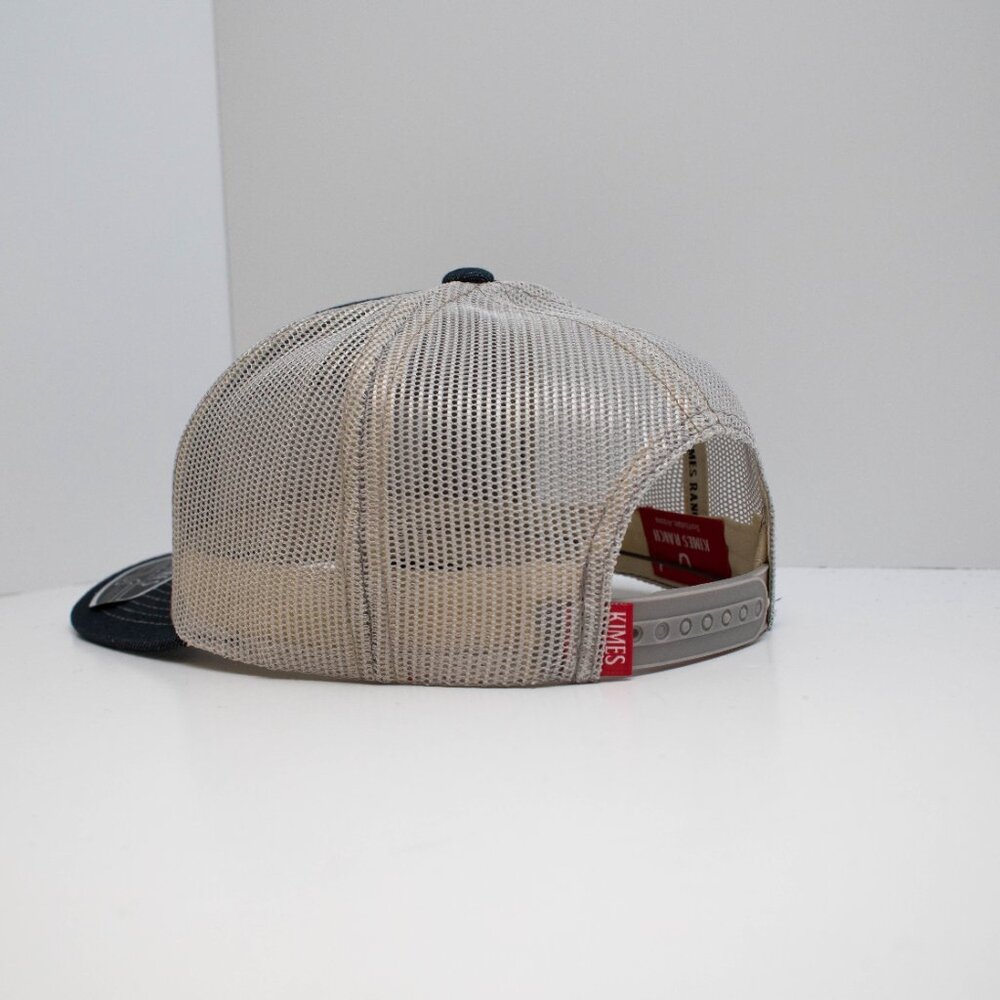 Kimes Ranch, American Flag Patch, Denim & Gray, Mesh, Snapback - Picture 5 of 5